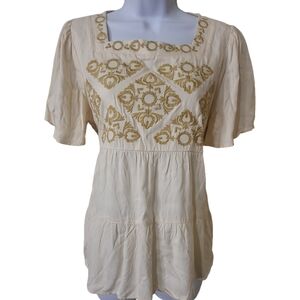 Boho Embroidered Top